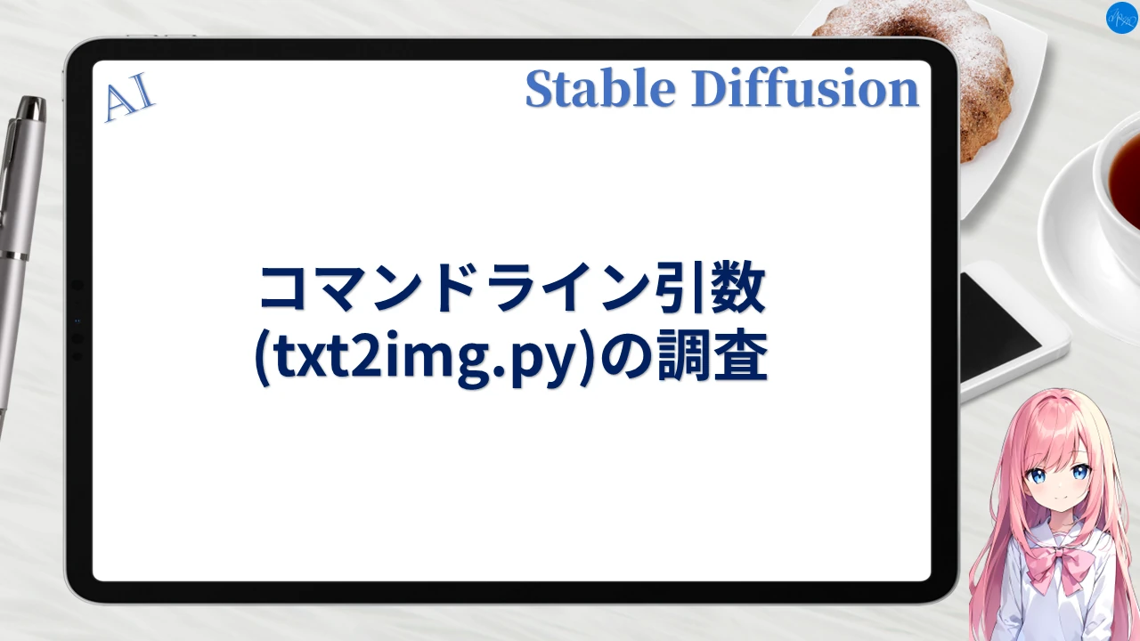 コマンドライン引数(txt2img.py)の調査